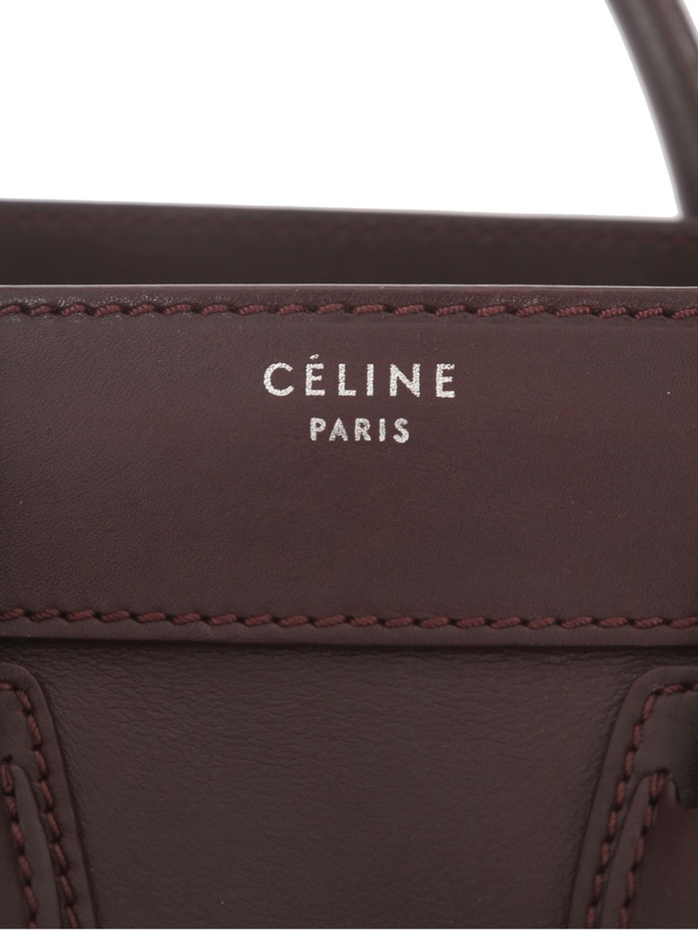 ♥️ Celine Burgundy Leather Mini Luggage Tote ♥️ - Picture 9 of 16